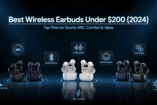 Best wireless earbuds under $200 in 2024 compared for sound quality, noise cancellation, battery life, and comfort