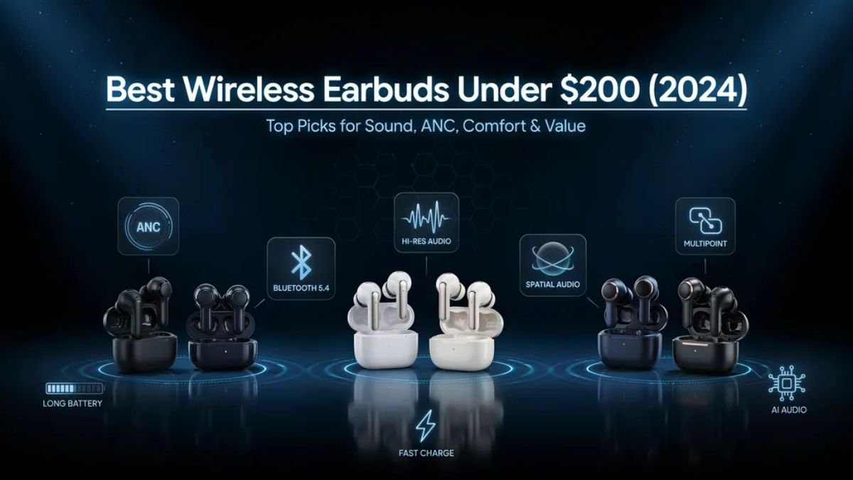 Best wireless earbuds under $200 in 2024 compared for sound quality, noise cancellation, battery life, and comfort