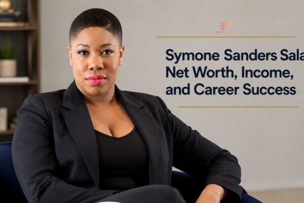 Symone Sanders discussing her career, salary, net worth, and achievements in politics and media