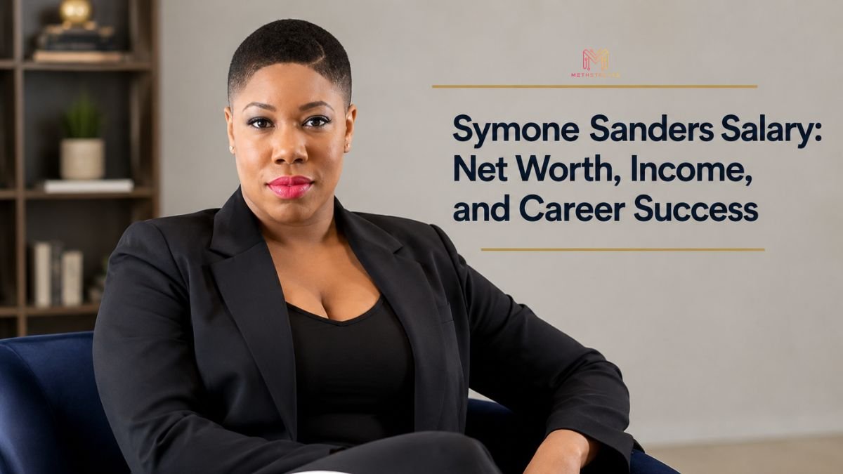 Symone Sanders discussing her career, salary, net worth, and achievements in politics and media