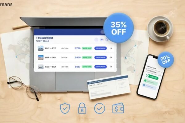 TTweakFlight discount code review showing flight booking savings and travel discount offers