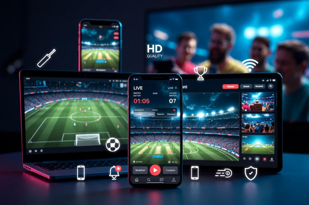 Modderguy Live free cricket and football streaming platform on mobile and desktop