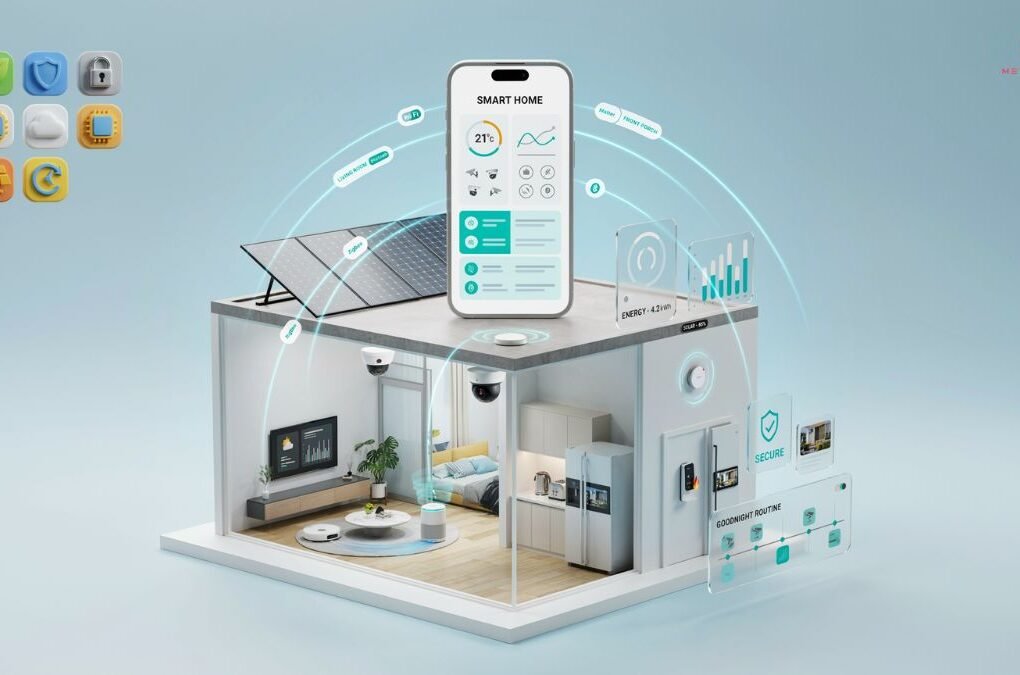 Smart home technology devices connected through home automation